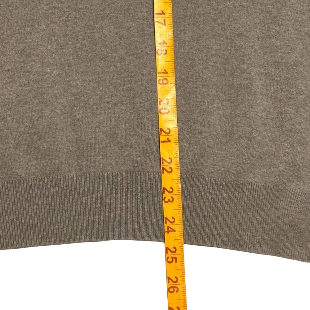 Polo Ralph Lauren‎ Mens L Gray V-Neck Sweater Pima Cotton Pony Logo